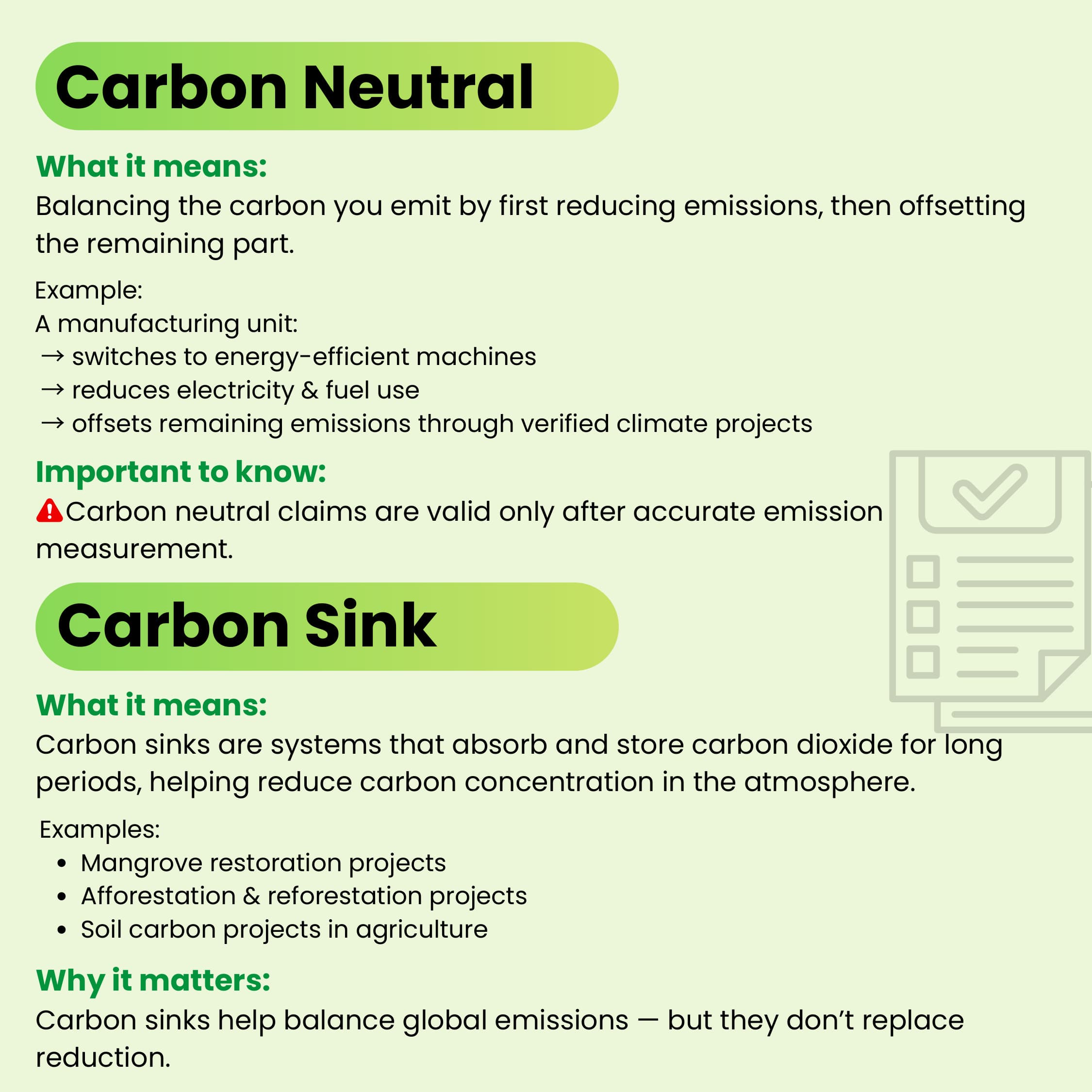 Carbon Neutral & Carbon Sinks